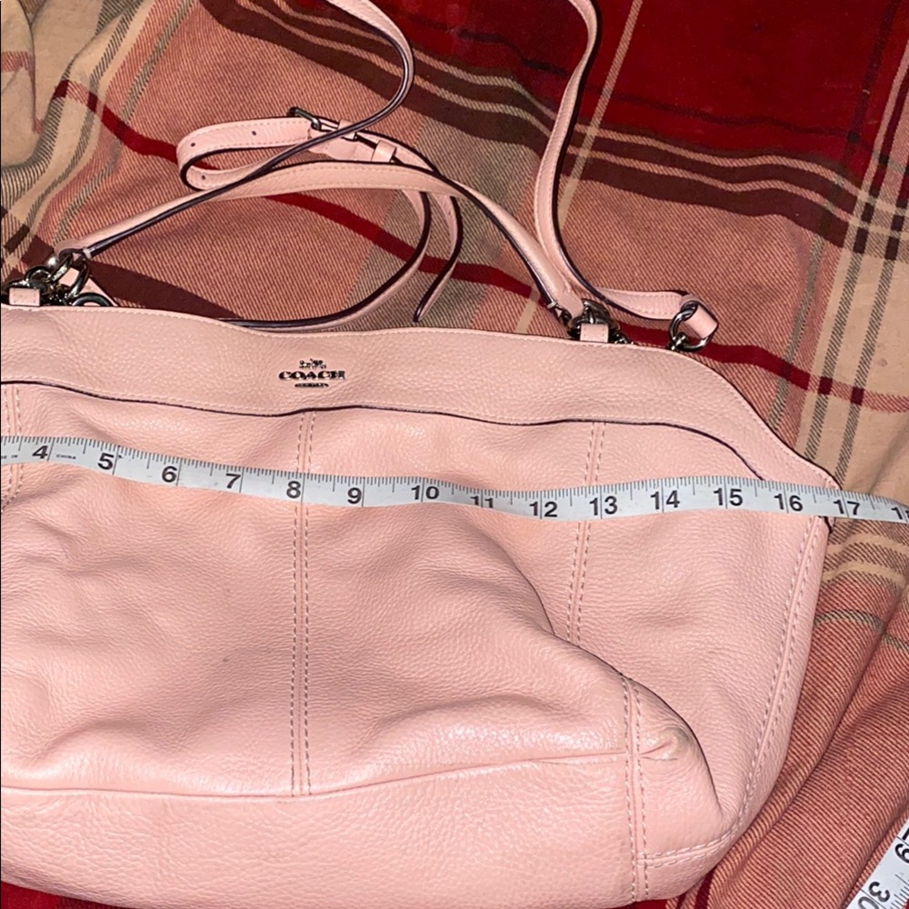Coach Pink Shoulder Bag with Pebbled Leather (75) - Picture 10 of 10